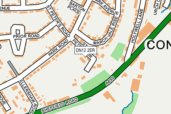 DN12 2ER map - OS OpenMap – Local (Ordnance Survey)