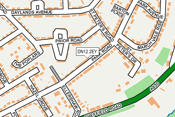 DN12 2EY map - OS OpenMap – Local (Ordnance Survey)