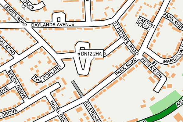 DN12 2HA map - OS OpenMap – Local (Ordnance Survey)