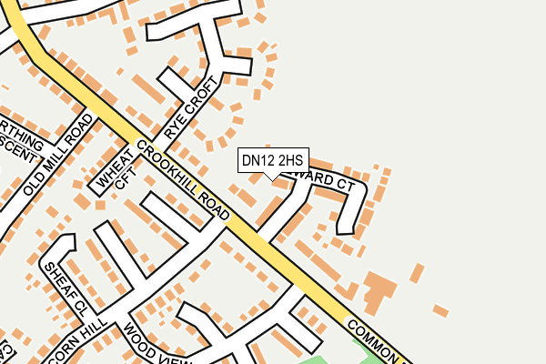 DN12 2HS map - OS OpenMap – Local (Ordnance Survey)