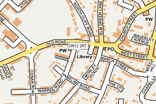 DN12 2NT map - OS OpenMap – Local (Ordnance Survey)