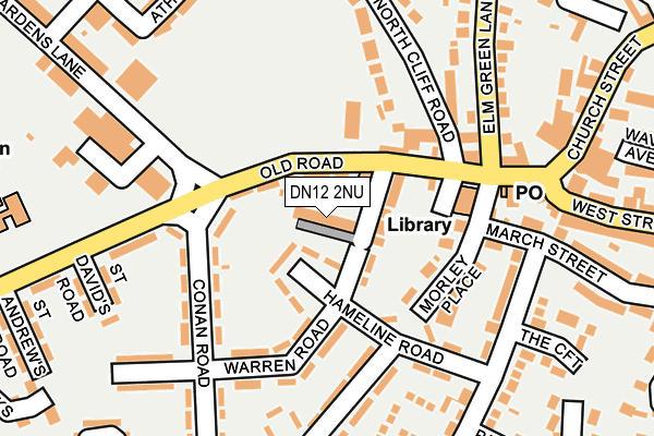 DN12 2NU map - OS OpenMap – Local (Ordnance Survey)