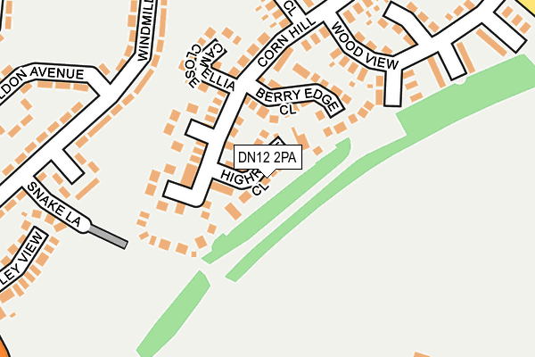 DN12 2PA map - OS OpenMap – Local (Ordnance Survey)