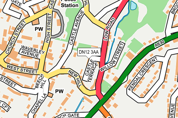 DN12 3AA map - OS OpenMap – Local (Ordnance Survey)