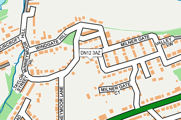 DN12 3AZ map - OS OpenMap – Local (Ordnance Survey)