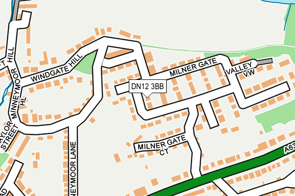 DN12 3BB map - OS OpenMap – Local (Ordnance Survey)