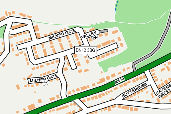 DN12 3BG map - OS OpenMap – Local (Ordnance Survey)