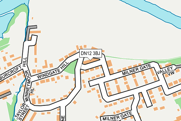 DN12 3BJ map - OS OpenMap – Local (Ordnance Survey)
