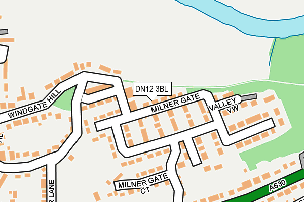 DN12 3BL map - OS OpenMap – Local (Ordnance Survey)