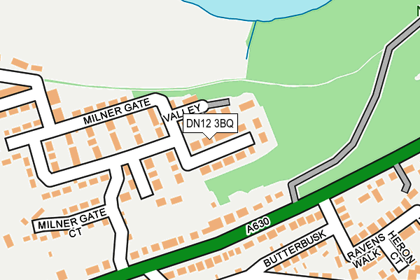 DN12 3BQ map - OS OpenMap – Local (Ordnance Survey)