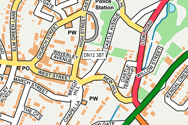 DN12 3BT map - OS OpenMap – Local (Ordnance Survey)