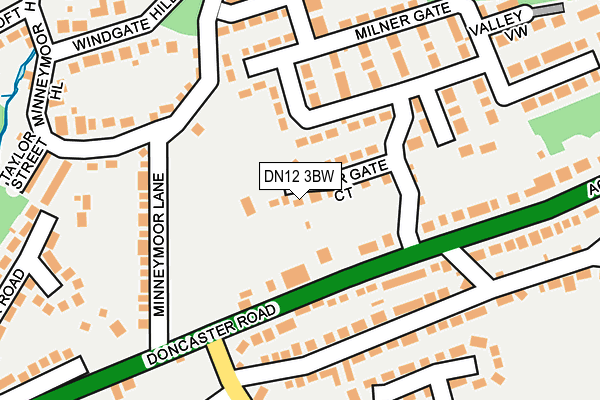 DN12 3BW map - OS OpenMap – Local (Ordnance Survey)