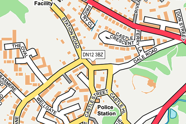DN12 3BZ map - OS OpenMap – Local (Ordnance Survey)