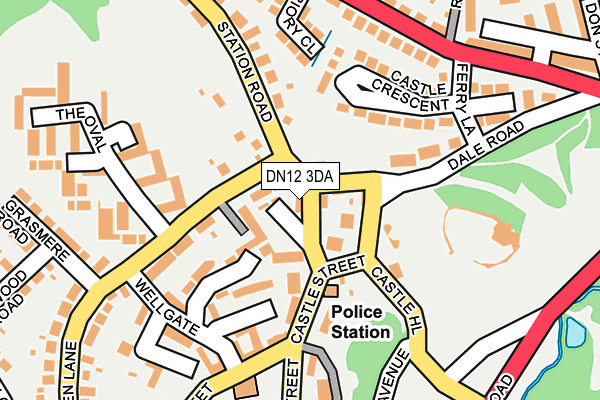 DN12 3DA map - OS OpenMap – Local (Ordnance Survey)