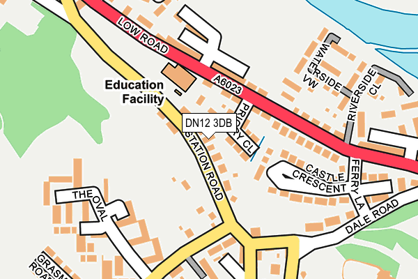DN12 3DB map - OS OpenMap – Local (Ordnance Survey)