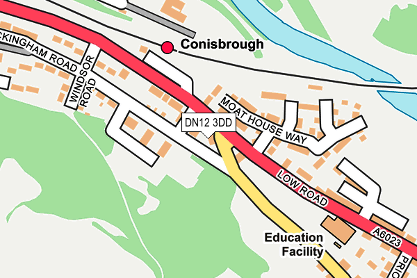 DN12 3DD map - OS OpenMap – Local (Ordnance Survey)