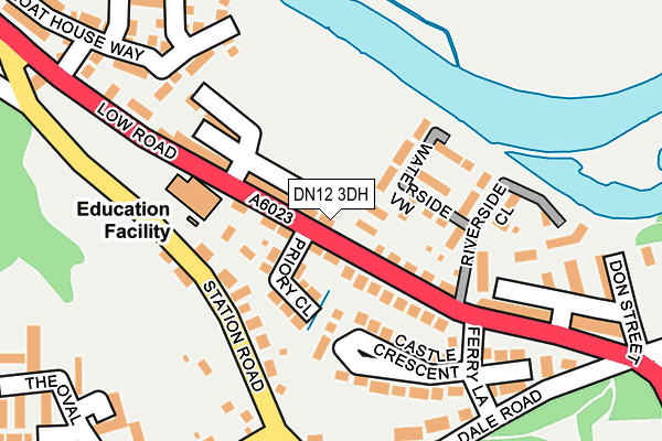 DN12 3DH map - OS OpenMap – Local (Ordnance Survey)