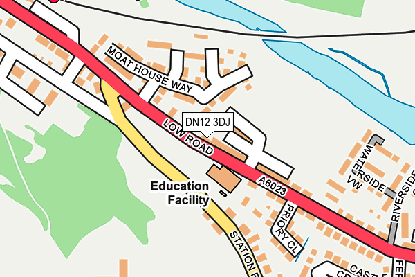 DN12 3DJ map - OS OpenMap – Local (Ordnance Survey)