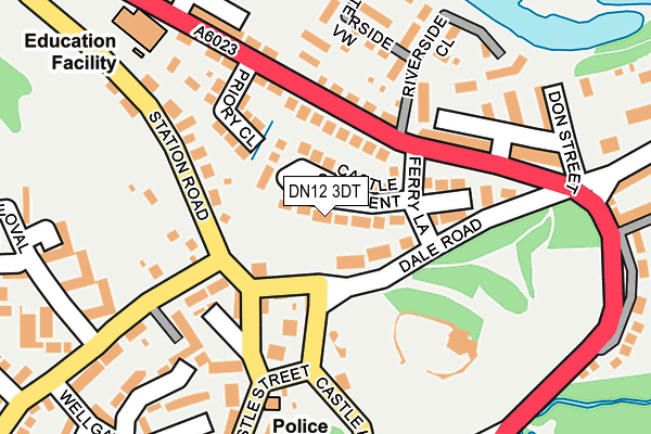 DN12 3DT map - OS OpenMap – Local (Ordnance Survey)