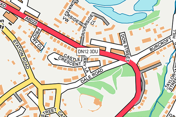 DN12 3DU map - OS OpenMap – Local (Ordnance Survey)
