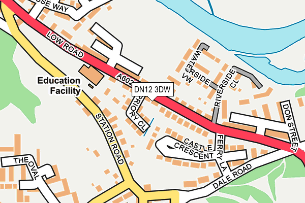 DN12 3DW map - OS OpenMap – Local (Ordnance Survey)