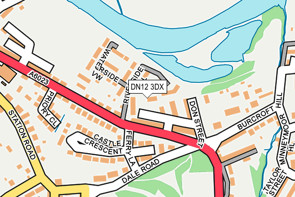 DN12 3DX map - OS OpenMap – Local (Ordnance Survey)
