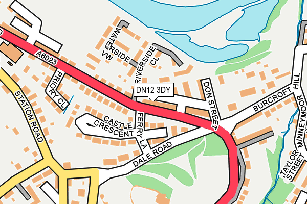 DN12 3DY map - OS OpenMap – Local (Ordnance Survey)