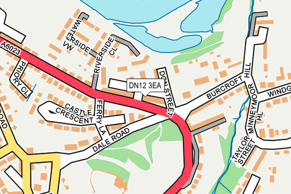 DN12 3EA map - OS OpenMap – Local (Ordnance Survey)