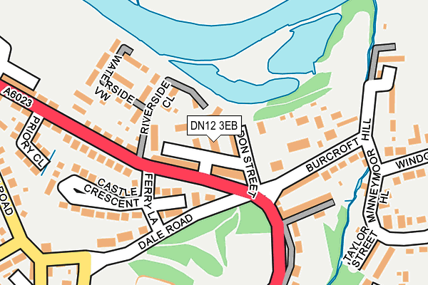 DN12 3EB map - OS OpenMap – Local (Ordnance Survey)