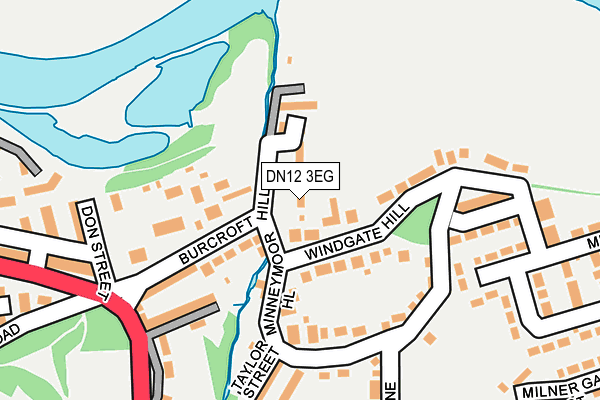 DN12 3EG map - OS OpenMap – Local (Ordnance Survey)