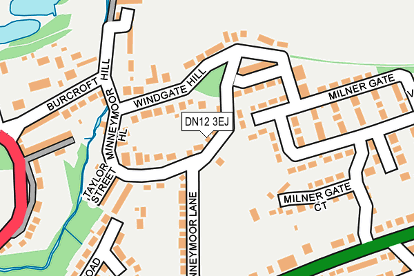 DN12 3EJ map - OS OpenMap – Local (Ordnance Survey)
