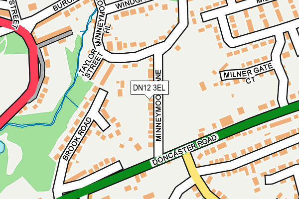 DN12 3EL map - OS OpenMap – Local (Ordnance Survey)