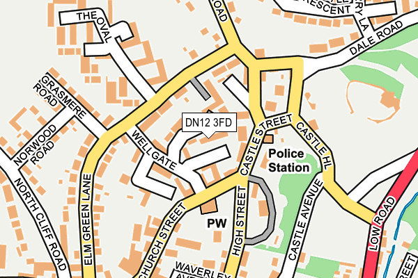 DN12 3FD map - OS OpenMap – Local (Ordnance Survey)