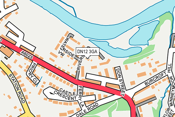 DN12 3GA map - OS OpenMap – Local (Ordnance Survey)