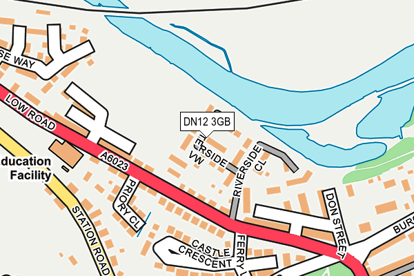 DN12 3GB map - OS OpenMap – Local (Ordnance Survey)