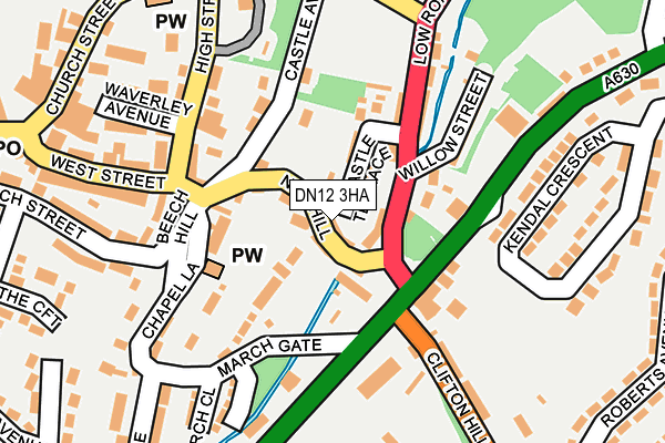 DN12 3HA map - OS OpenMap – Local (Ordnance Survey)