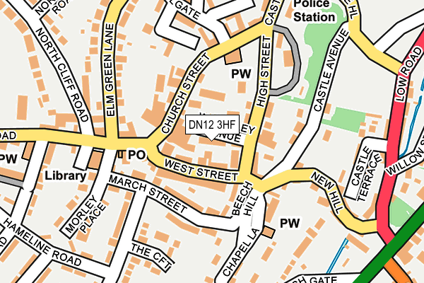 DN12 3HF map - OS OpenMap – Local (Ordnance Survey)