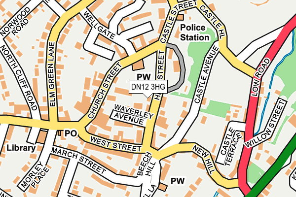 DN12 3HG map - OS OpenMap – Local (Ordnance Survey)