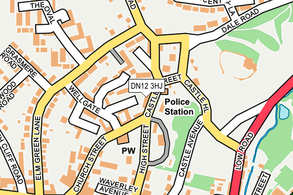 DN12 3HJ map - OS OpenMap – Local (Ordnance Survey)