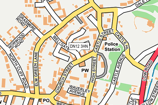 DN12 3HN map - OS OpenMap – Local (Ordnance Survey)