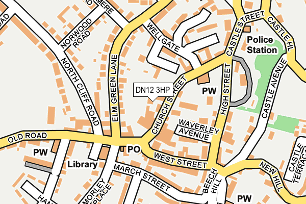 DN12 3HP map - OS OpenMap – Local (Ordnance Survey)