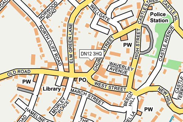 DN12 3HQ map - OS OpenMap – Local (Ordnance Survey)