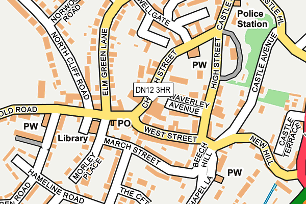 DN12 3HR map - OS OpenMap – Local (Ordnance Survey)