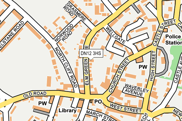 DN12 3HS map - OS OpenMap – Local (Ordnance Survey)