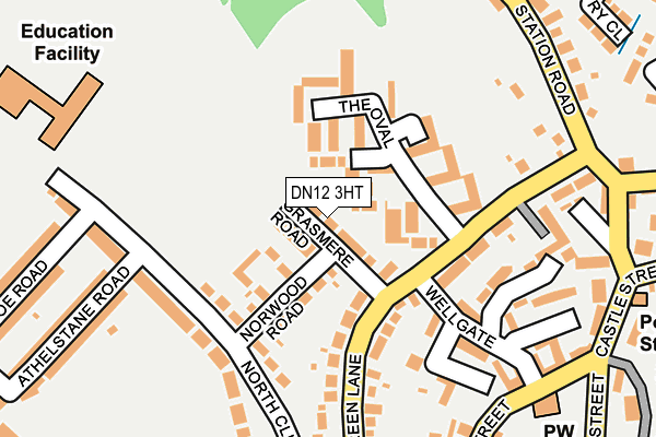 DN12 3HT map - OS OpenMap – Local (Ordnance Survey)