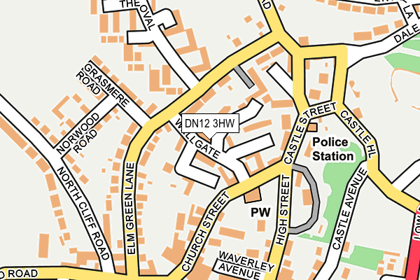 DN12 3HW map - OS OpenMap – Local (Ordnance Survey)