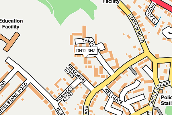 DN12 3HZ map - OS OpenMap – Local (Ordnance Survey)