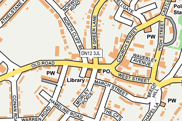 DN12 3JL map - OS OpenMap – Local (Ordnance Survey)