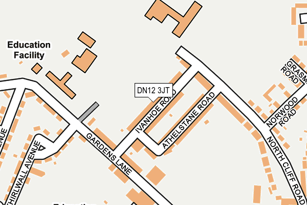 DN12 3JT map - OS OpenMap – Local (Ordnance Survey)