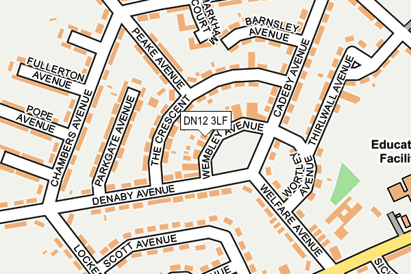 DN12 3LF map - OS OpenMap – Local (Ordnance Survey)